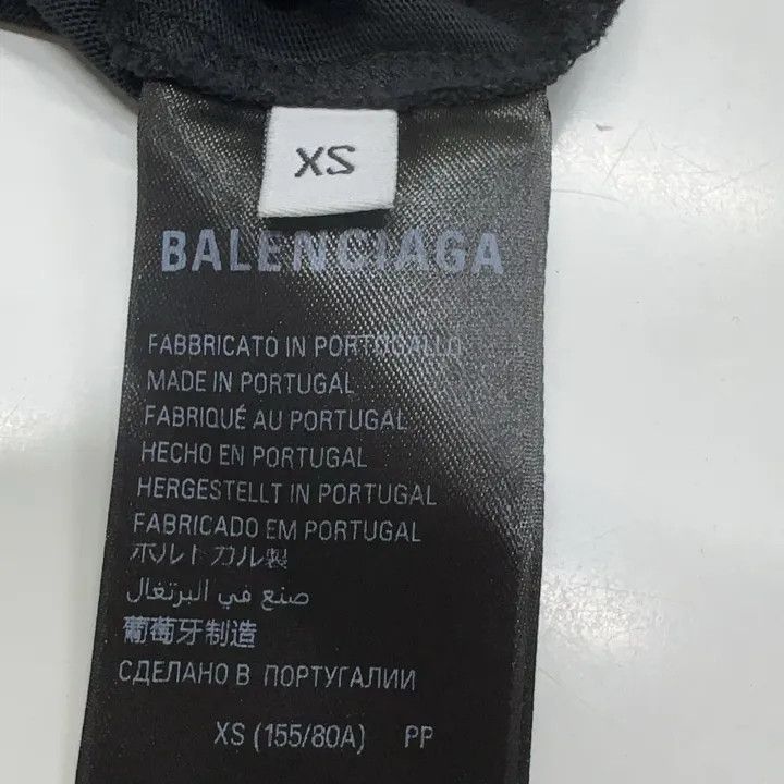 Balenciaga Balenciaga Black Logo Print Short Sleeve T-Shirt 0079 Size XS / US 0-2 / IT 36-38 - 5 Thumbnail