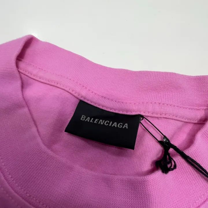 Balenciaga Balenciaga Hand Drawn BB Logo Pink T-Shirt 0079 Size S / US 4 / IT 40 - 6 Thumbnail