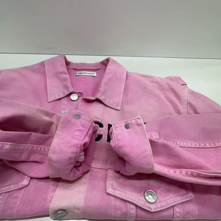 Balenciaga Balenciaga Valentine's Collection Pink Denim Jacket 0079 Size M / US 6-8 / IT 42-44 - 11 Thumbnail