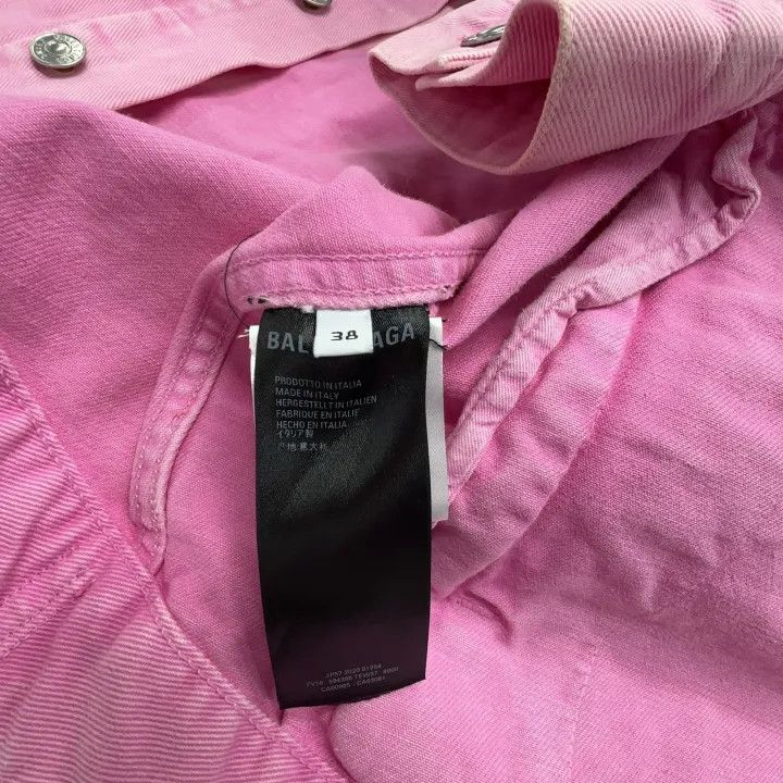 Balenciaga Balenciaga Valentine's Collection Pink Denim Jacket 0079 Size M / US 6-8 / IT 42-44 - 4 Thumbnail