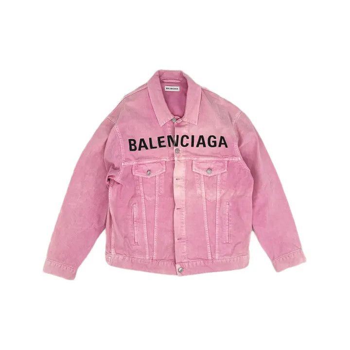 Balenciaga Balenciaga Valentine's Collection Pink Denim Jacket 0079 Size M / US 6-8 / IT 42-44 - 2 Thumbnail
