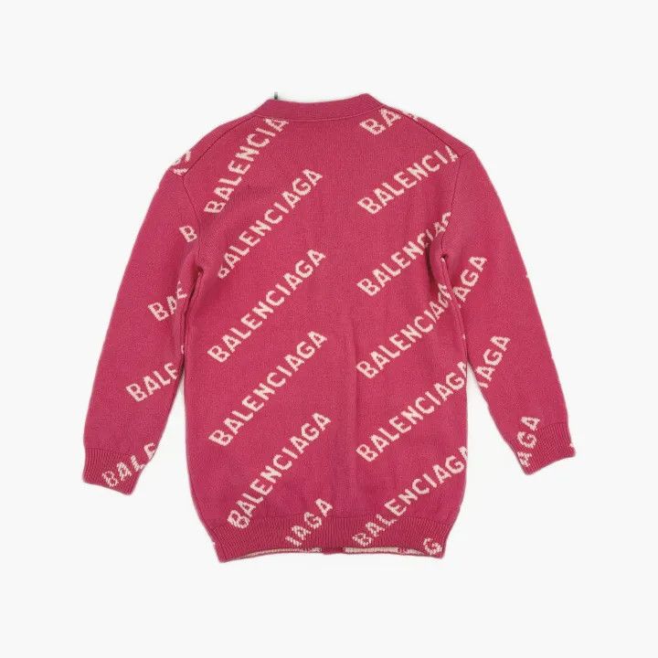 Balenciaga Balenciaga Pink Wool Knit Cardigan for Women 0079 Size S / US 4 / IT 40 - 3 Thumbnail