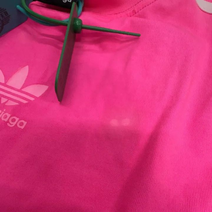 Balenciaga Balenciaga x Adidas Pink Logo T-Shirt 0079 Size S / US 4 / IT 40 - 6 Thumbnail