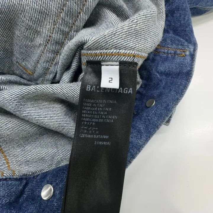 Balenciaga Balenciaga Blue Vintage Wash Long Sleeve Denim Jacket 0079 Size S / US 4 / IT 40 - 5 Thumbnail