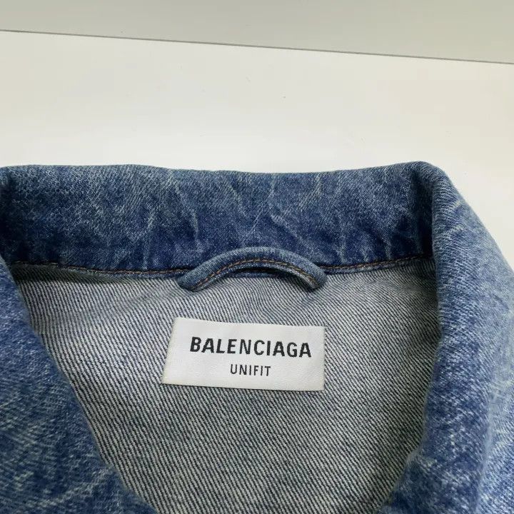 Balenciaga Balenciaga Blue Vintage Wash Long Sleeve Denim Jacket 0079 Size S / US 4 / IT 40 - 6 Thumbnail