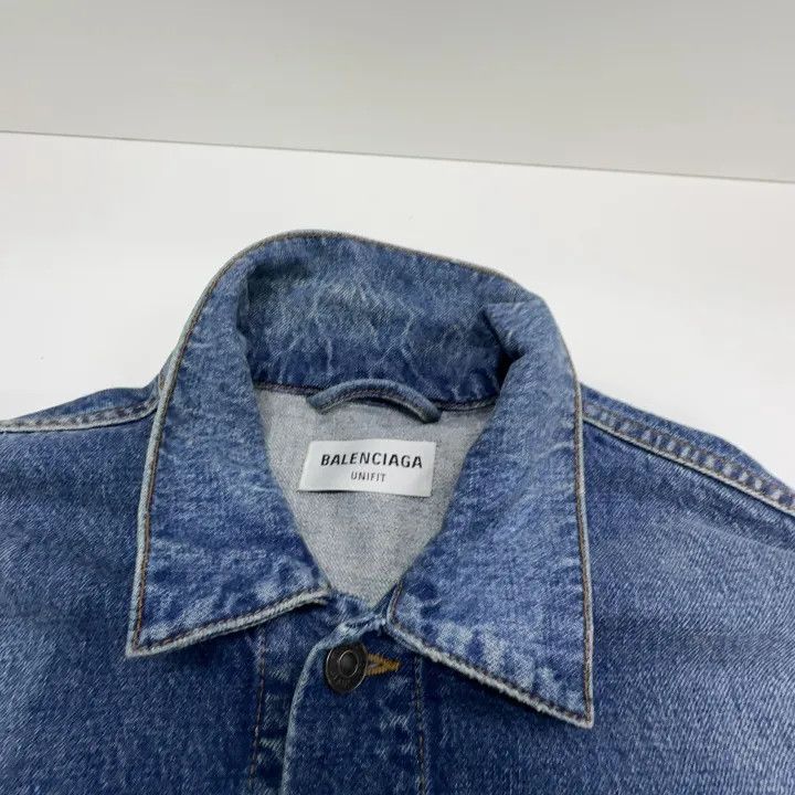 Balenciaga Balenciaga Blue Vintage Wash Long Sleeve Denim Jacket 0079 Size S / US 4 / IT 40 - 7 Thumbnail