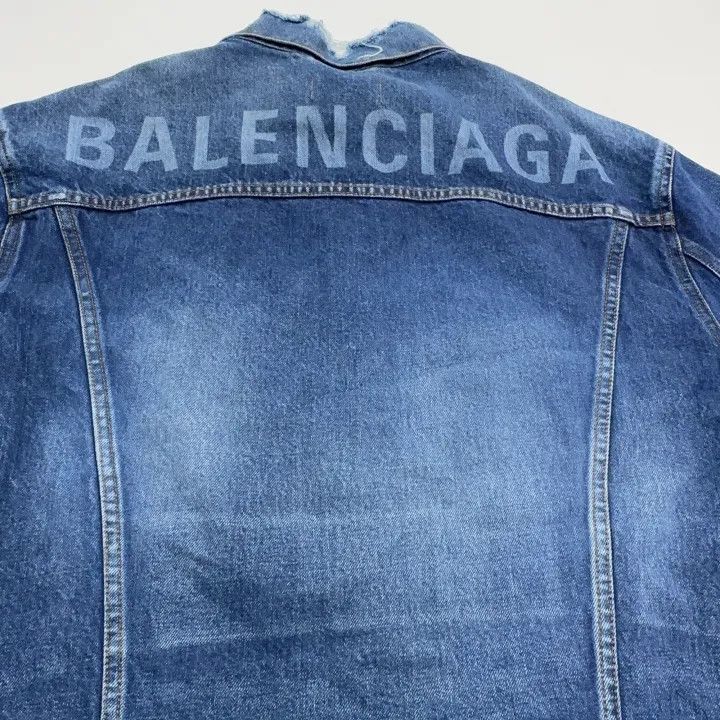 Balenciaga Balenciaga Women's Casual Denim Jacket in Blue 0079 Size XS / US 0-2 / IT 36-38 - 9 Thumbnail