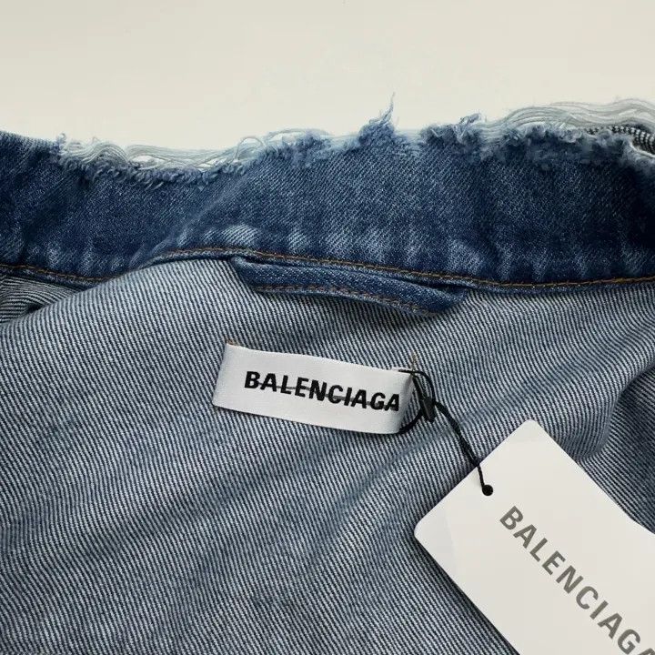 Balenciaga Balenciaga Women's Casual Denim Jacket in Blue 0079 Size XS / US 0-2 / IT 36-38 - 3 Thumbnail