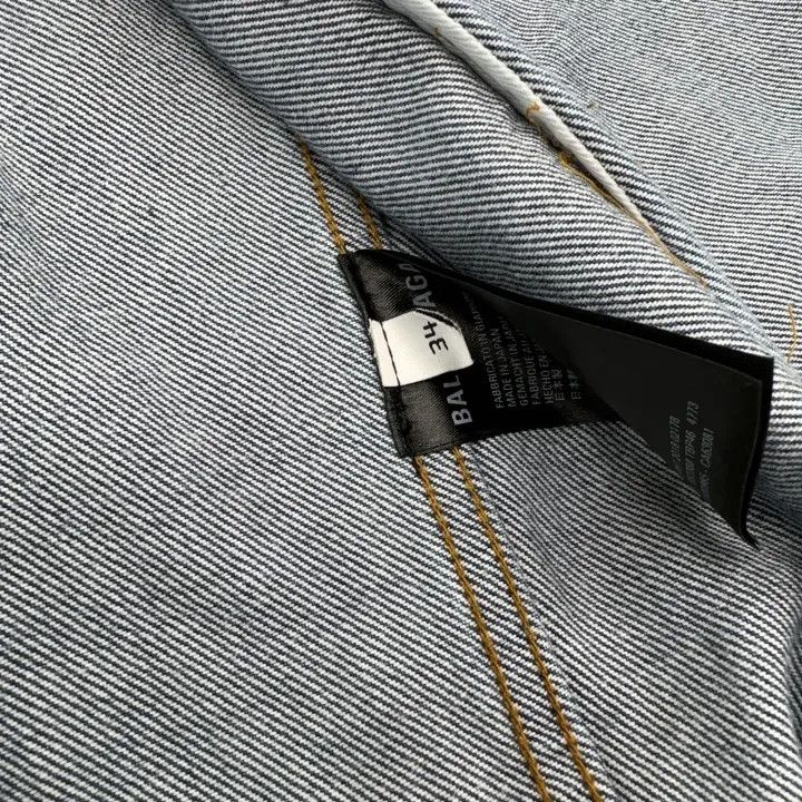 Balenciaga Balenciaga Women's Casual Denim Jacket in Blue 0079 Size XS / US 0-2 / IT 36-38 - 7 Thumbnail