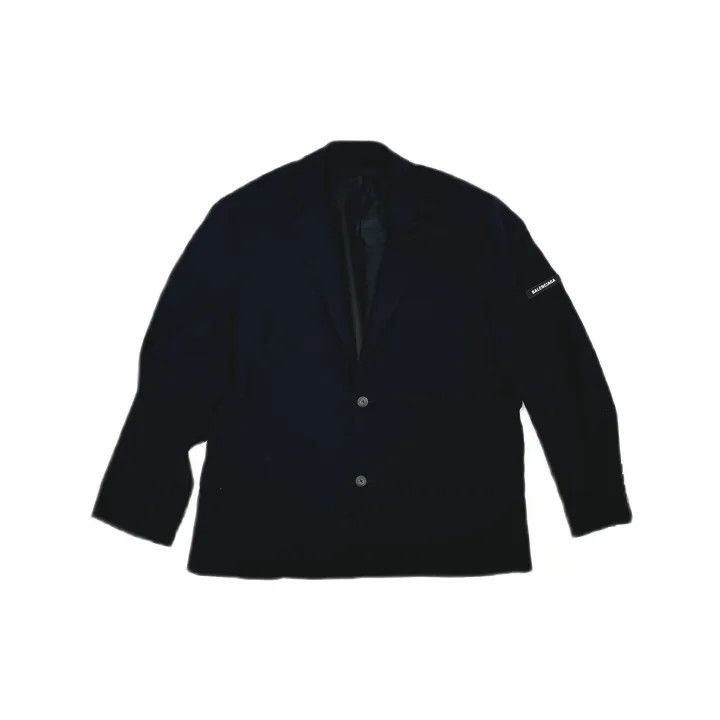 Balenciaga Balenciaga Women's Black Washed Tailored Jacket 0079 Size S / US 4 / IT 40 - 2 Thumbnail