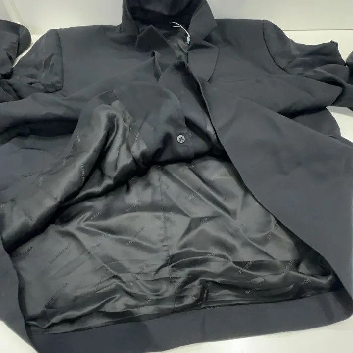 Balenciaga Balenciaga Women's Black Washed Tailored Jacket 0079 Size S / US 4 / IT 40 - 11 Thumbnail