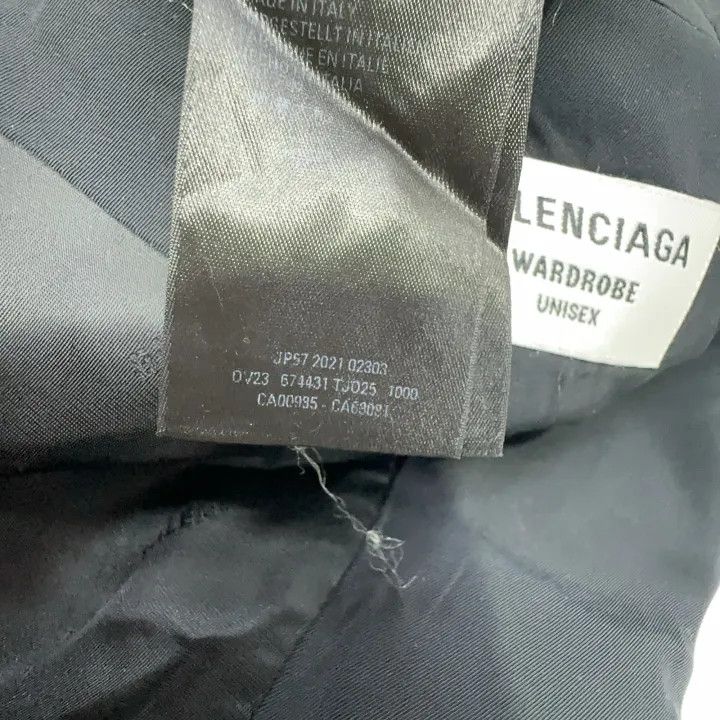 Balenciaga Balenciaga Women's Black Washed Tailored Jacket 0079 Size S / US 4 / IT 40 - 6 Thumbnail