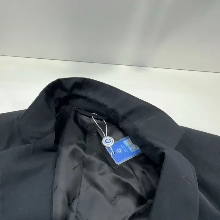 Balenciaga Balenciaga Women's Black Washed Tailored Jacket 0079 Size S / US 4 / IT 40 - 7 Thumbnail