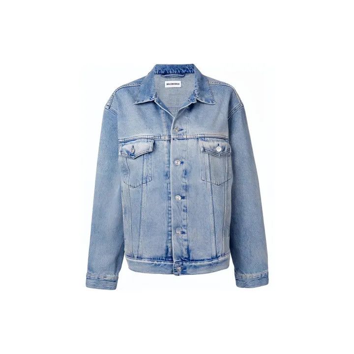 Balenciaga Balenciaga Light Blue Denim Jacket for Women 0079 Size S / US 4 / IT 40 - 2 Thumbnail