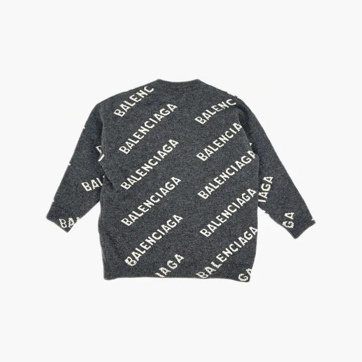 Balenciaga Balenciaga Logo Wool Knit Sweater for Women 0079 Size XS / US 0-2 / IT 36-38 - 3 Thumbnail