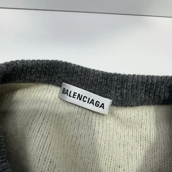Balenciaga Balenciaga Logo Wool Knit Sweater for Women 0079 Size XS / US 0-2 / IT 36-38 - 7 Thumbnail