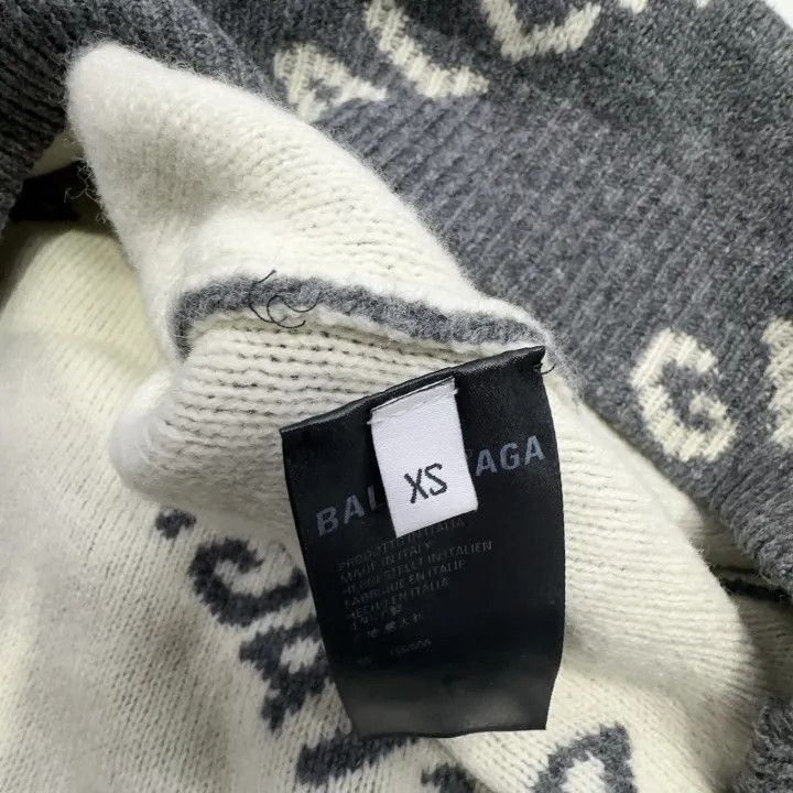 Balenciaga Balenciaga Logo Wool Knit Sweater for Women 0079 Size XS / US 0-2 / IT 36-38 - 6 Thumbnail