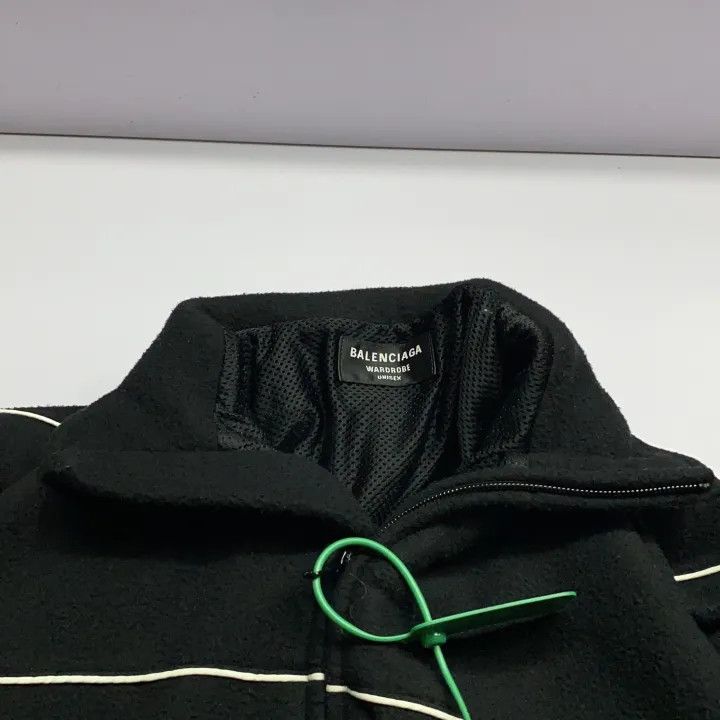 Balenciaga Balenciaga Black Embroidered Logo Stand Collar Jacket 0079 Size L / US 10 / IT 46 - 10 Thumbnail