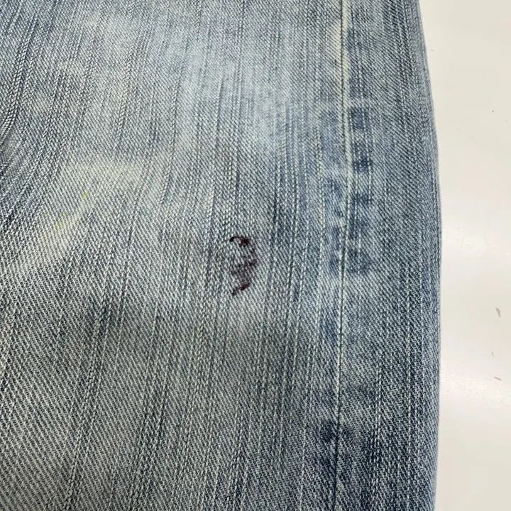 Balenciaga Balenciaga Women's Distressed Straight Leg Jeans 0079 Size 23" - 6 Thumbnail
