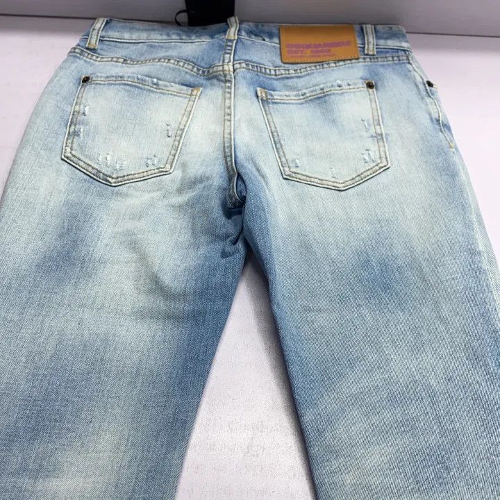 Dsquared2 DSQUARED2 Blue Slim Fit Straight-Leg Denim Pants 0079 Size US 36 / EU 52 - 7 Thumbnail