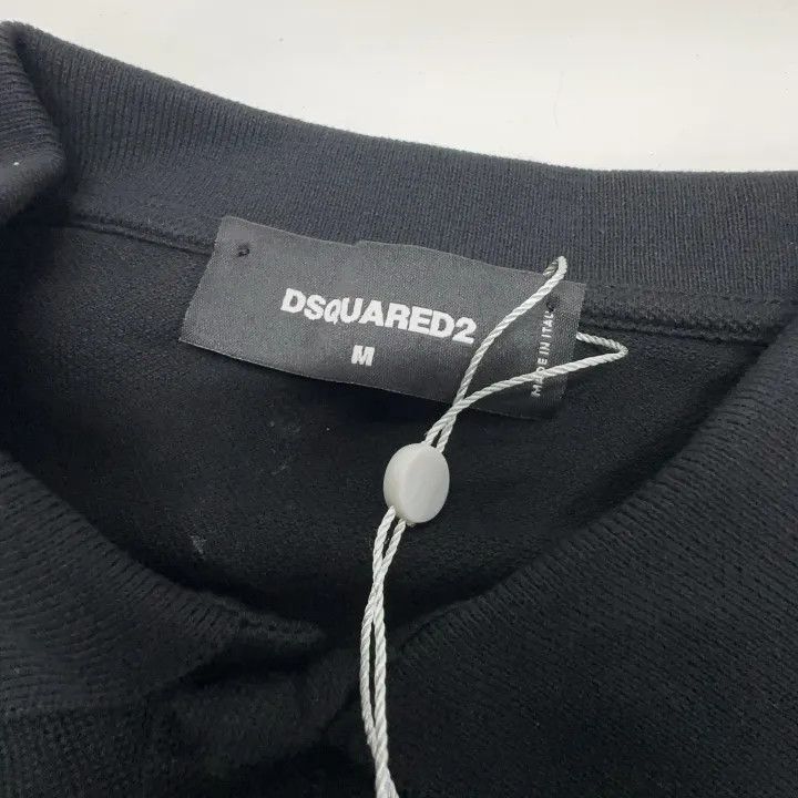 Dsquared2 DSQUARED2 Black Logo Print Short Sleeve Polo 0079 Size US M / EU 48-50 / 2 - 4 Thumbnail