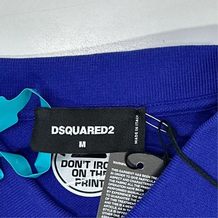 Dsquared2 DSQUARED2 Blue Logo Print Polo Shirt 0079 Size US M / EU 48-50 / 2 - 2 Thumbnail