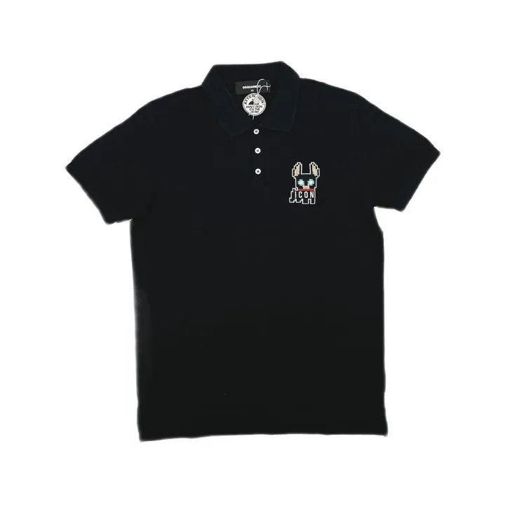 Dsquared2 DSQUARED2 Black Short Sleeve Polo Shirt 0079 Size US XS / EU 42 / 0 - 2 Thumbnail