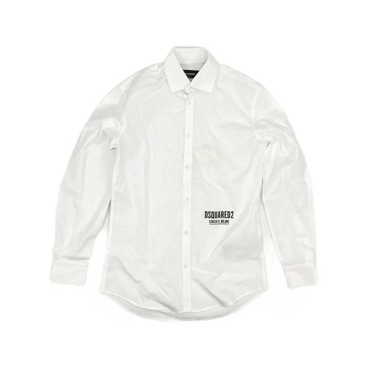 Dsquared2 DSQUARED2 SS22 Logo Print Long Sleeve Shirt 0079 Size US M / EU 48-50 / 2 - 2 Thumbnail