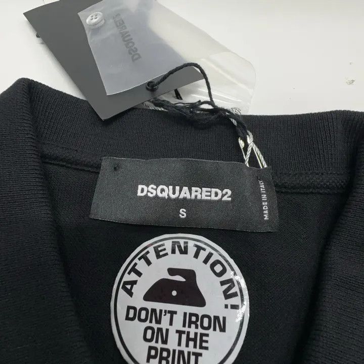 Dsquared2 DSQUARED2 Logo Print Black Polo Shirt 0079 Size US S / EU 44-46 / 1 - 6 Thumbnail
