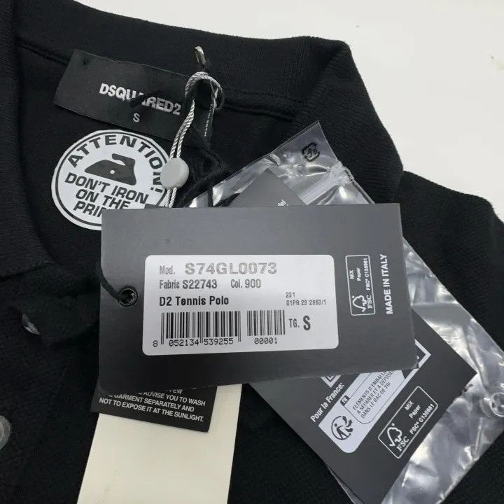 Dsquared2 DSQUARED2 Logo Print Black Polo Shirt 0079 Size US S / EU 44-46 / 1 - 7 Thumbnail