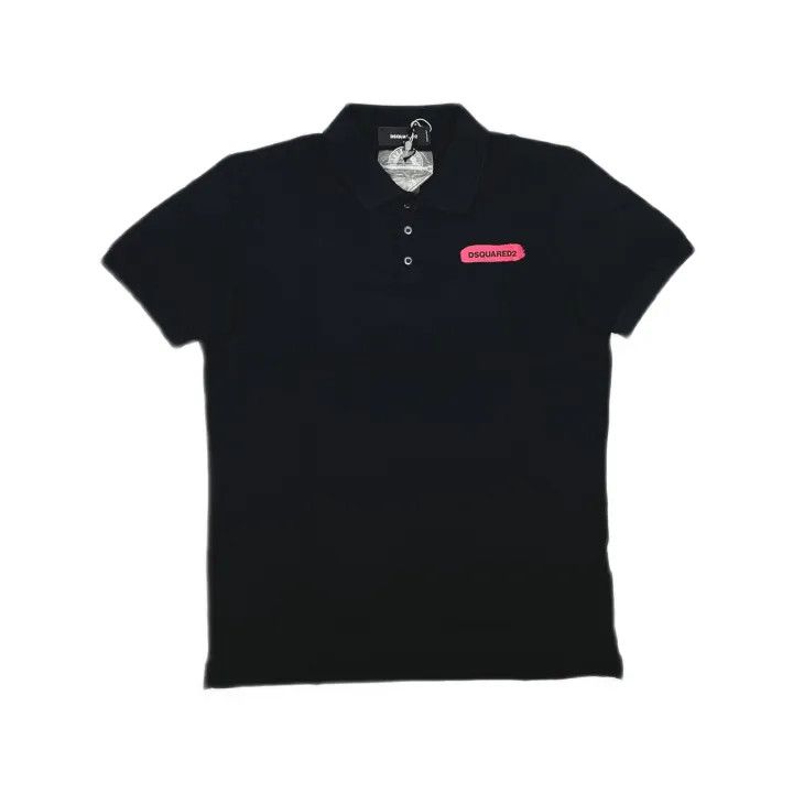 Dsquared2 DSQUARED2 Logo Print Black Polo Shirt 0079 Size US S / EU 44-46 / 1 - 2 Thumbnail