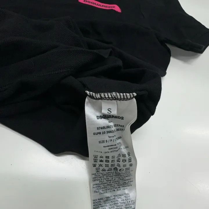Dsquared2 DSQUARED2 Logo Print Black Polo Shirt 0079 Size US S / EU 44-46 / 1 - 5 Thumbnail