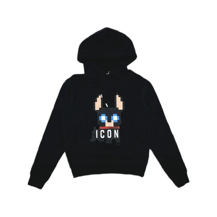 Dsquared2 DSQUARED2 Black Letter Animal Print Hoodie 0079 Size US XS / EU 42 / 0 - 2 Thumbnail