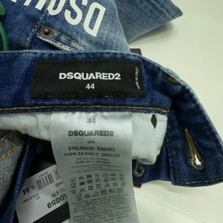 Dsquared2 DSQUARED2 SS23 Logo Print Low Waist Jeans 0079 Size US 44 / EU 60 - 2 Thumbnail
