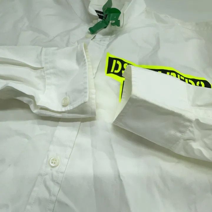 Dsquared2 DSQUARED2 White Long Sleeve Shirt with Print 0079 Size US M / EU 48-50 / 2 - 12 Thumbnail