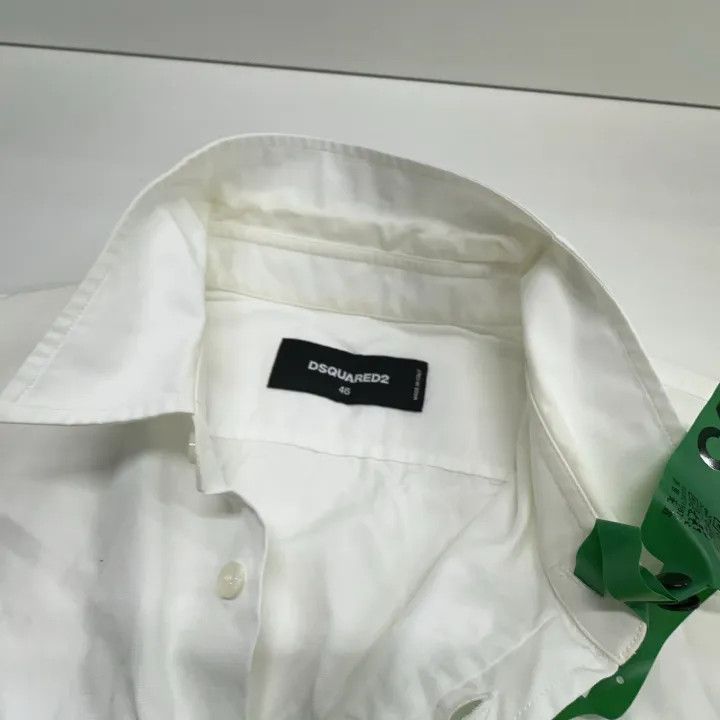 Dsquared2 DSQUARED2 White Long Sleeve Shirt with Print 0079 Size US M / EU 48-50 / 2 - 7 Thumbnail