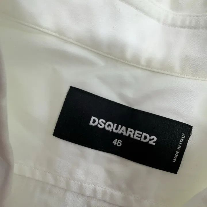 Dsquared2 DSQUARED2 White Long Sleeve Shirt with Print 0079 Size US M / EU 48-50 / 2 - 5 Thumbnail