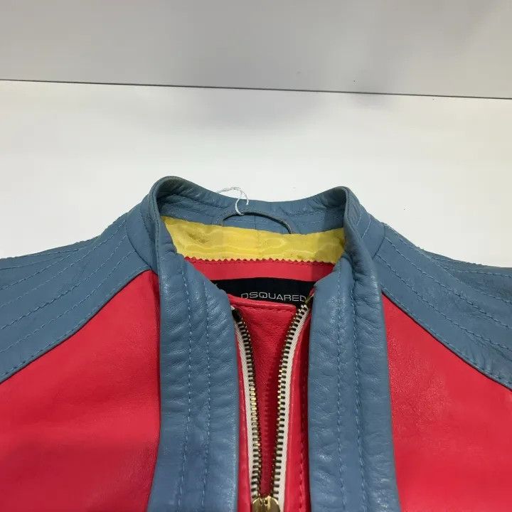 Dsquared2 DSQUARED2 Stylish Multi-Color Zip Leather Jacket 0079 Size US M / EU 48-50 / 2 - 6 Thumbnail