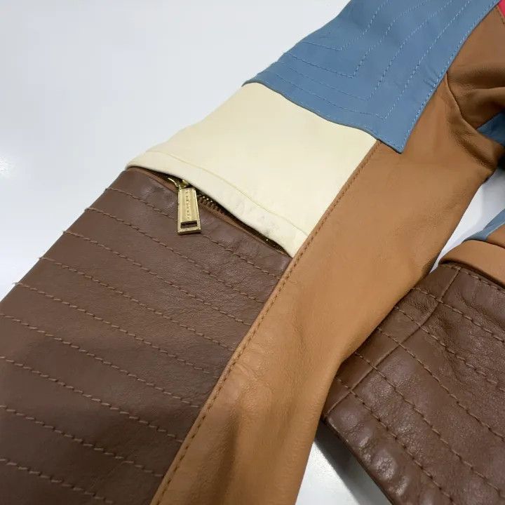 Dsquared2 DSQUARED2 Stylish Multi-Color Zip Leather Jacket 0079 Size US M / EU 48-50 / 2 - 7 Thumbnail