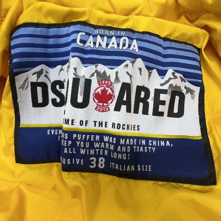Dsquared2 DSQUARED2 Classic Comfortable Yellow Puffer Jacket 0079 Size US M / EU 48-50 / 2 - 6 Thumbnail