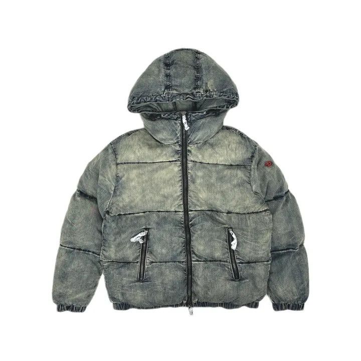 Diesel Diesel Blue Hooded Long Sleeve Puffer Jacket 0079 Size US L / EU 52-54 / 3 - 2 Thumbnail