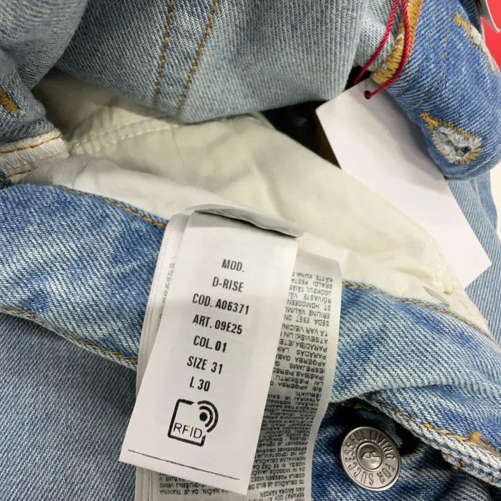Diesel Diesel FW22 Blue Casual Wide-Leg Denim Pants 0079 Size US 31 - 2 Thumbnail