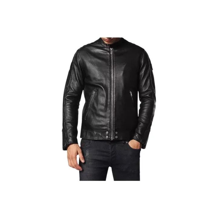 Diesel Diesel Black Leather Motorcycle Jacket for Men 0079 Size US S / EU 44-46 / 1 - 2 Thumbnail