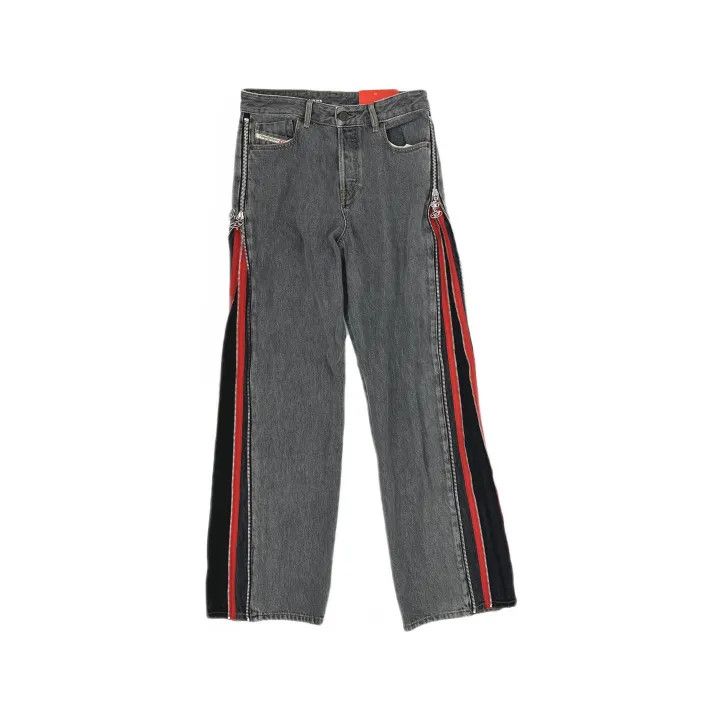 Diesel Diesel Gray Wide Leg Straight Jeans for Men 0079 Size US 30 / EU 46 - 2 Thumbnail