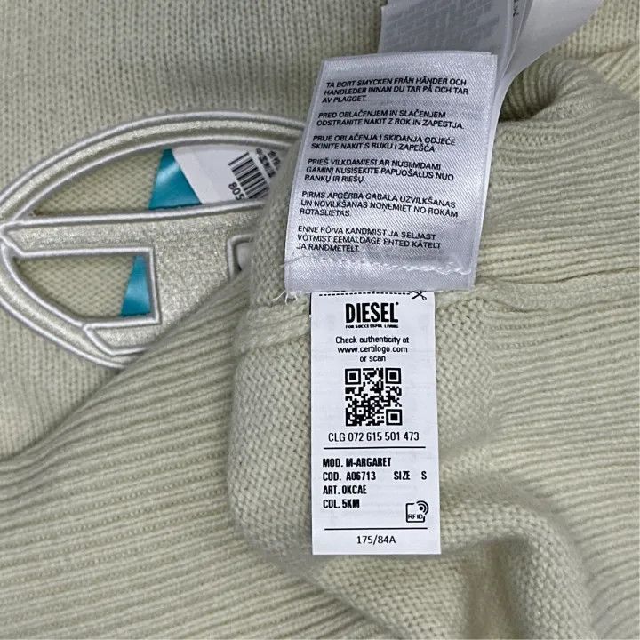 Diesel Diesel OVAL D Logo High Neck Sweater 0079 Size US S / EU 44-46 / 1 - 7 Thumbnail