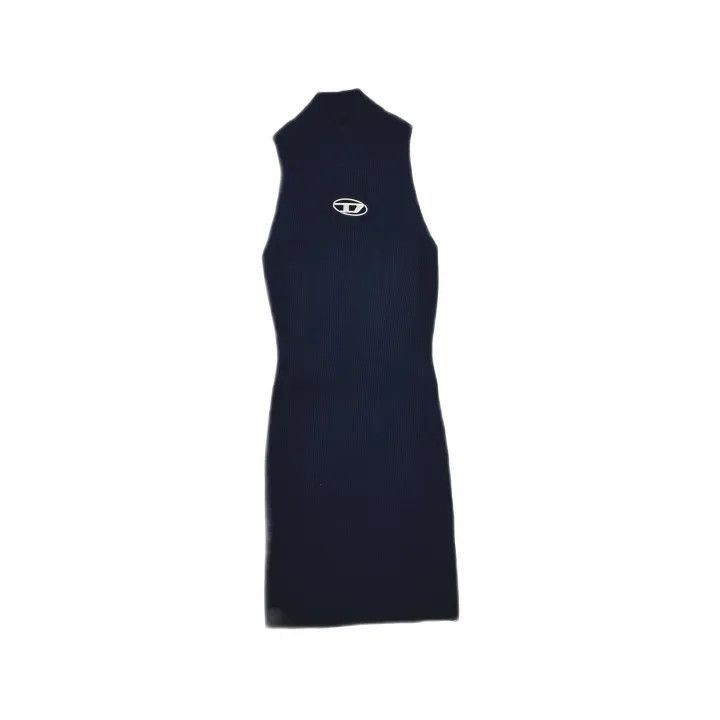 Diesel DIESEL Blue Sleeveless High Neck Dress for Women 0079 Size US S / EU 44-46 / 1 - 2 Thumbnail