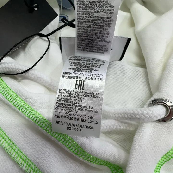 Diesel Diesel Casual Solid Color Letter Hoodie 0079 Size US S / EU 44-46 / 1 - 7 Thumbnail