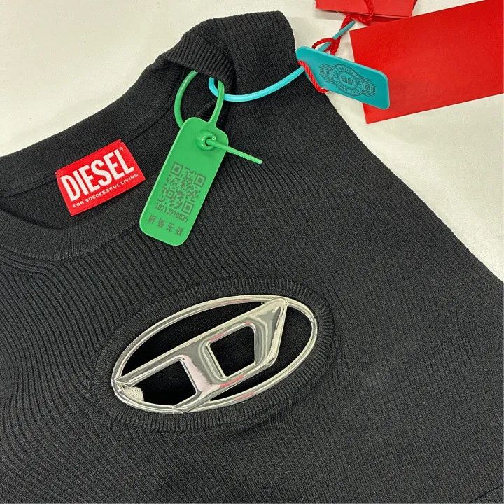 Diesel Diesel Black Sleeveless Logo Tank Top 0079 Size US L / EU 52-54 / 3 - 5 Thumbnail