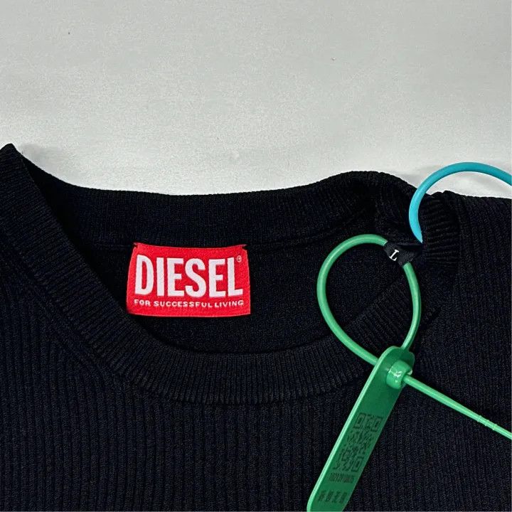 Diesel Diesel Black Sleeveless Logo Tank Top 0079 Size US L / EU 52-54 / 3 - 3 Thumbnail