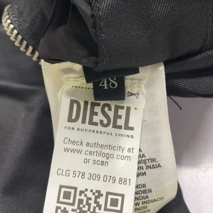 Diesel Diesel Black Zip-Up Long Sleeve Jacket 0079 Size US L / EU 52-54 / 3 - 5 Thumbnail
